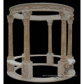 garden hardtop marble column gazebo pavilion gazebo with benches
